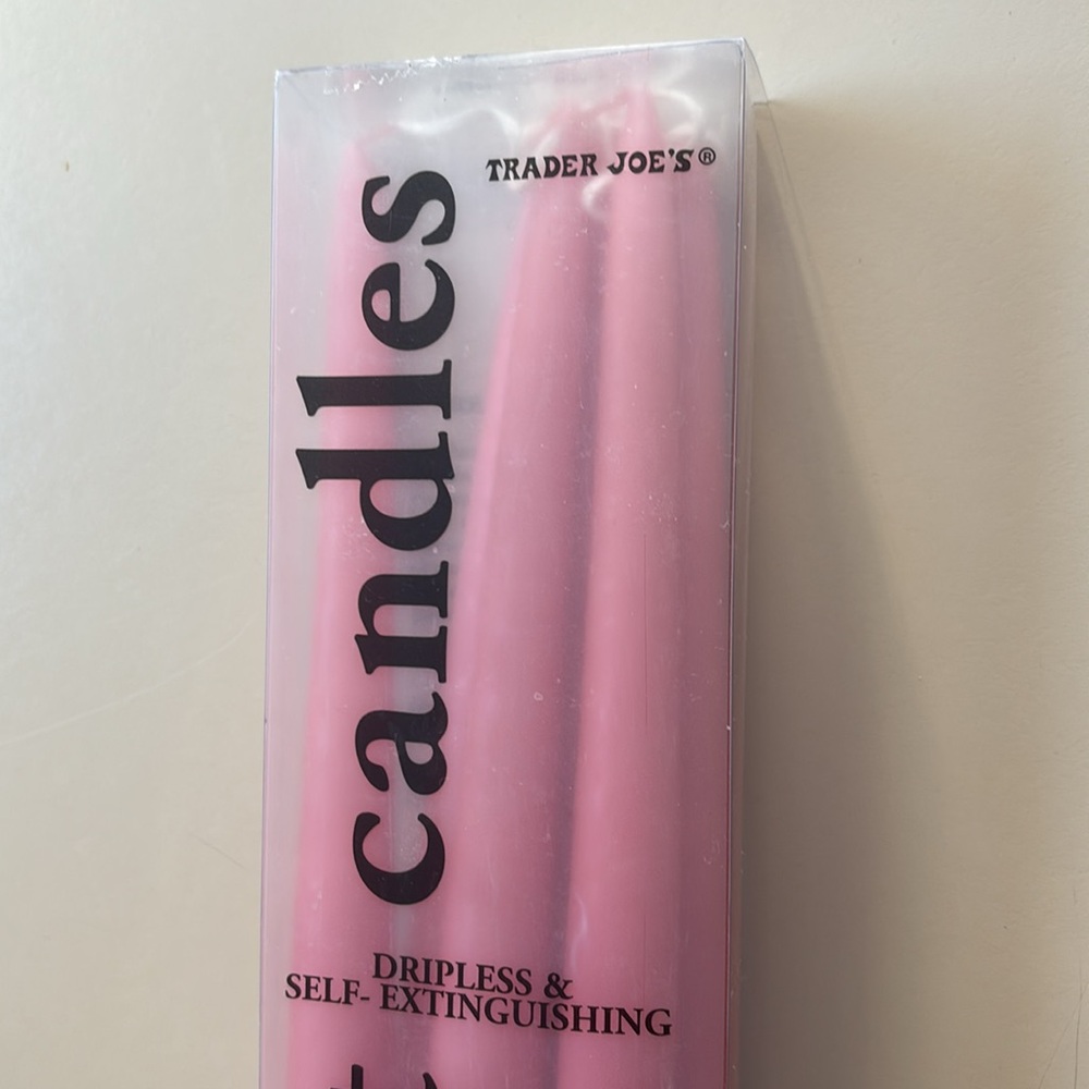 Trader Joe’s Set of 6 Pink Taper Candles - Picture 4 of 7